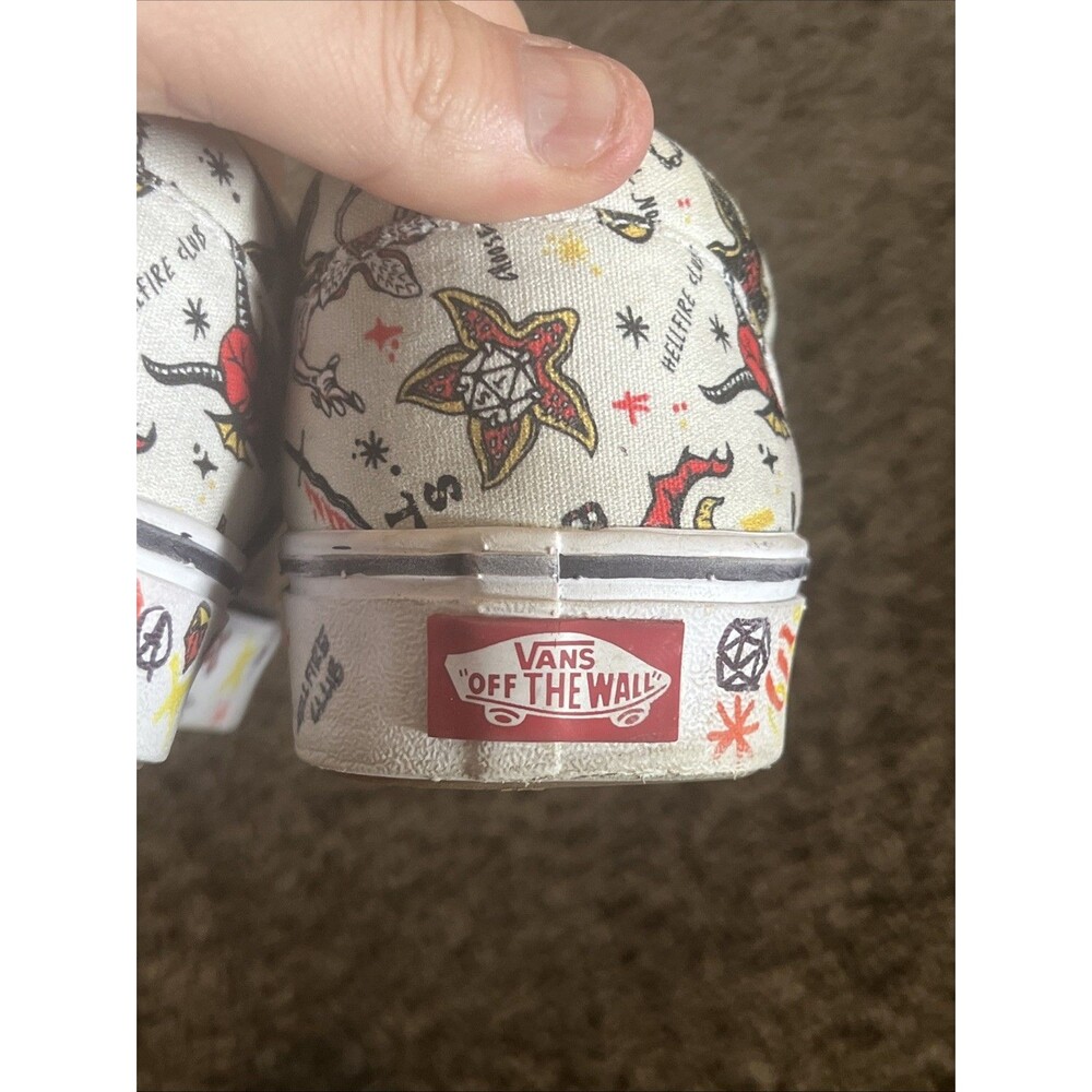 Vans x Stranger Things Customs Hellfire Club Slip On Shoes Womens 6.5 Mens 5 - Picture 8 of 9